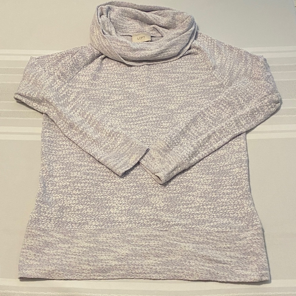 LOFT Women's Light Purple Cowl Neck Sweater Size Large